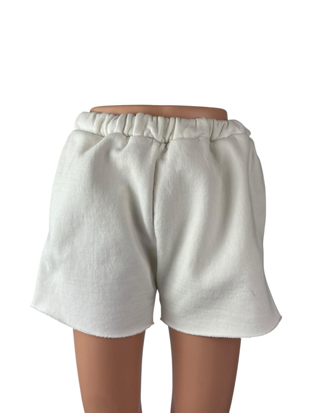 Vintage Havana Women's White Fleece Wide Leg Lounge Athletic Sweat Shorts Sz XS